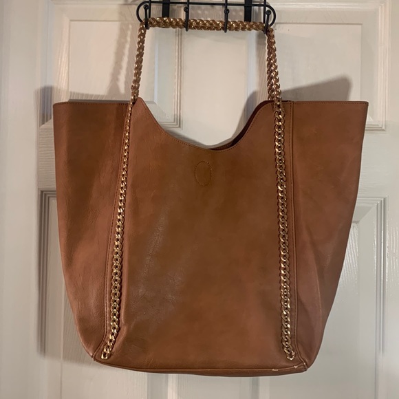 STREET LEVEL Faux Leather Carryall Cognac Bags - Picture 3 of 16